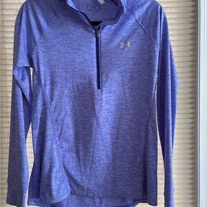 Under Armour Women's Heathered Blue Long Sleeve Top